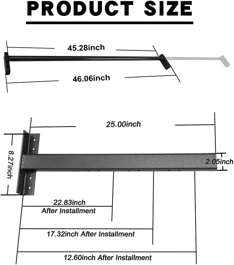 Wide Ladder Trucks Fit Roof Adjustable Vans ELITEWILL Cargo 4'-7' or Racks Enclosed Pickups for Trailers