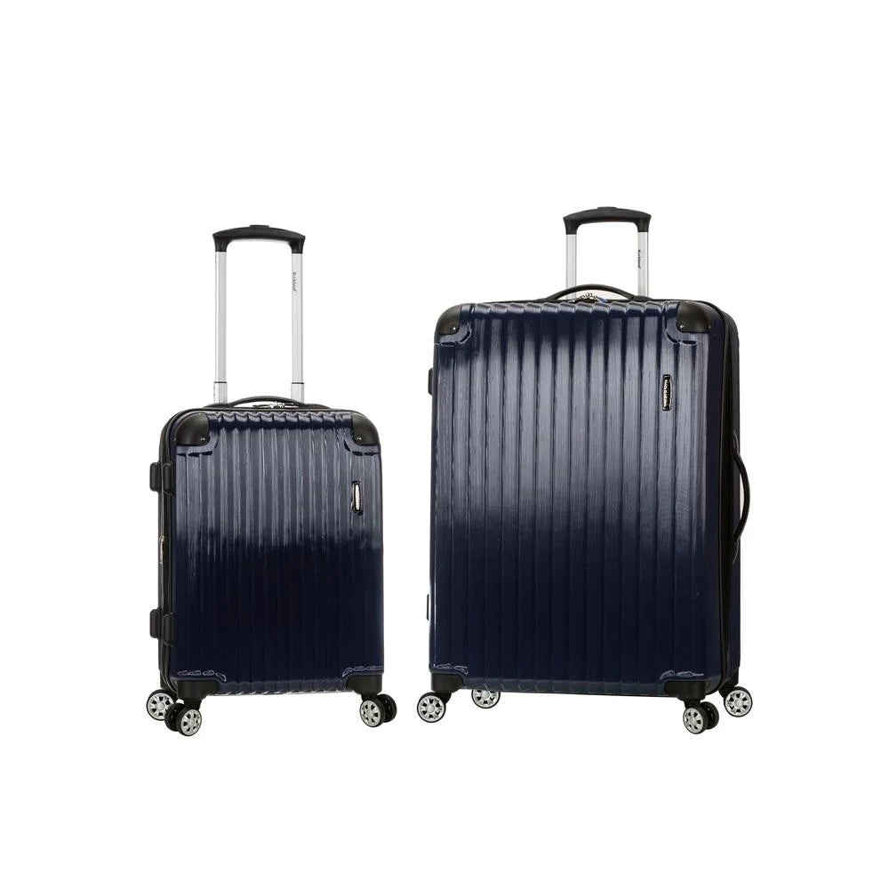 Luggage F235 Spinner Rockland Polycarbonate Hardside 2-Piece Santorini Set Expandable