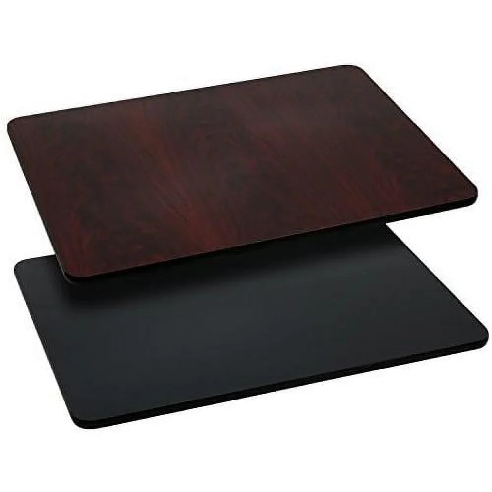 X Rectangular Top Top 30'' Pack With 3 Black Reversible Table 24'' Or Laminate Glenbrook Mahogany