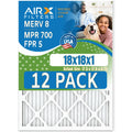 & - by Filter AIR. Comparable Air 700 of WICKED in Pack FILTERS Made 18x18x1 to Furnace MPR CLEAN 5 12 AIRX Rating, FPR 8 MERV USA Filters