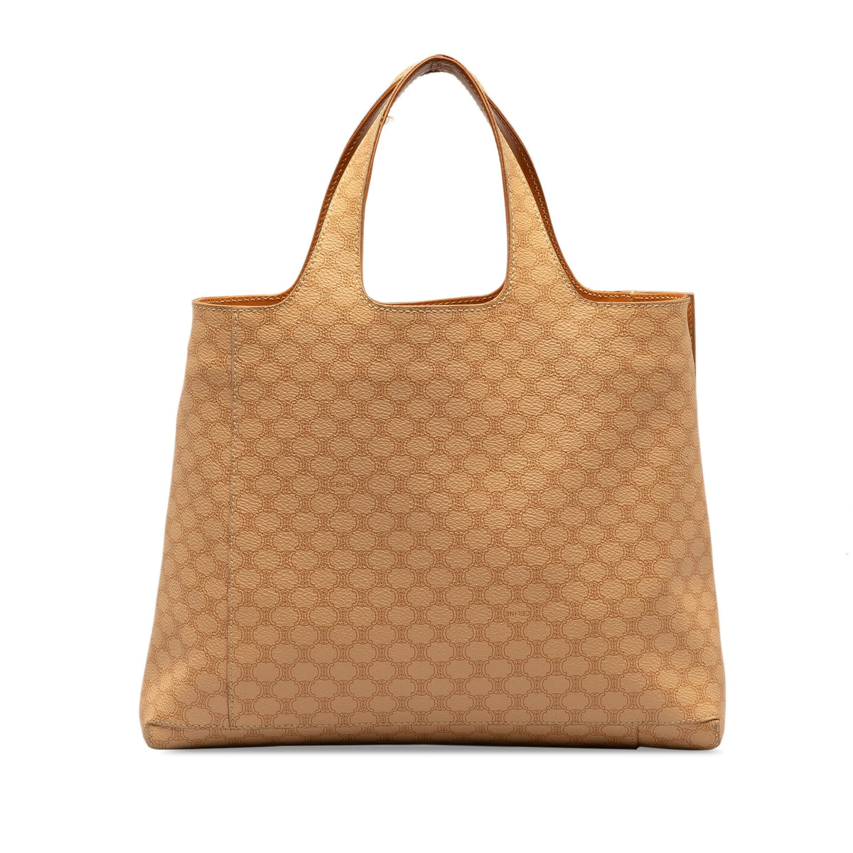 Tote Fabric Unisex Canvas Macadam Authenticated Coated Bag Celine (Good) Pre-Owned Brown