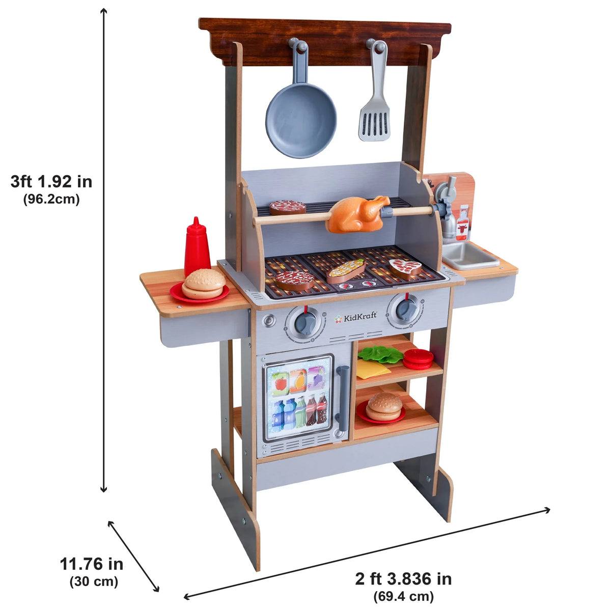 Accessories Grill Spin Food KidKraft with Kitchen Wooden Water-Reveal & & 21 & Play Reveal