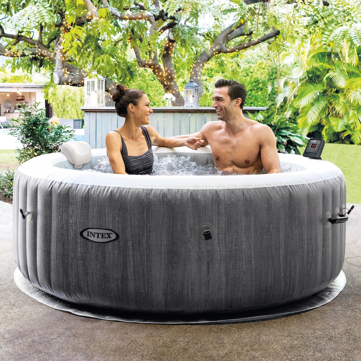 PureSpa Pack) Tray Plus Intex Hot (4 Accessories Intex + Inflatable Tub
