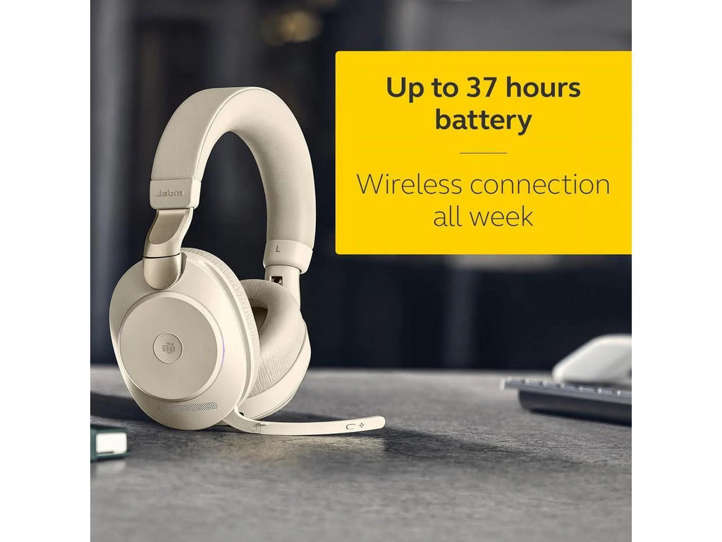 Headphones Wireless Teams 85 / - Evolve2 MS Beige - Jabra Headset USB-C Stereo Music