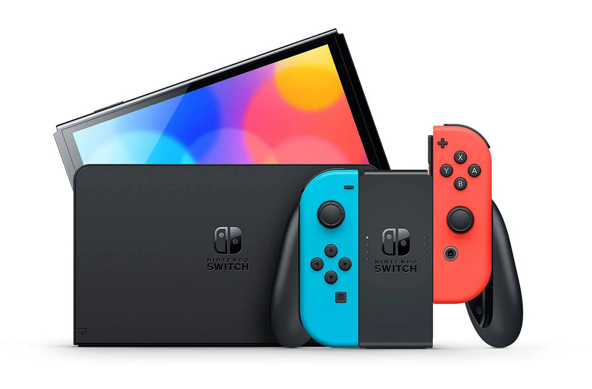 Dungeons Switch Cleaning Nintendo Minecraft Cloth Screen OLED Edition & Blue Hero and Console Red Neon with