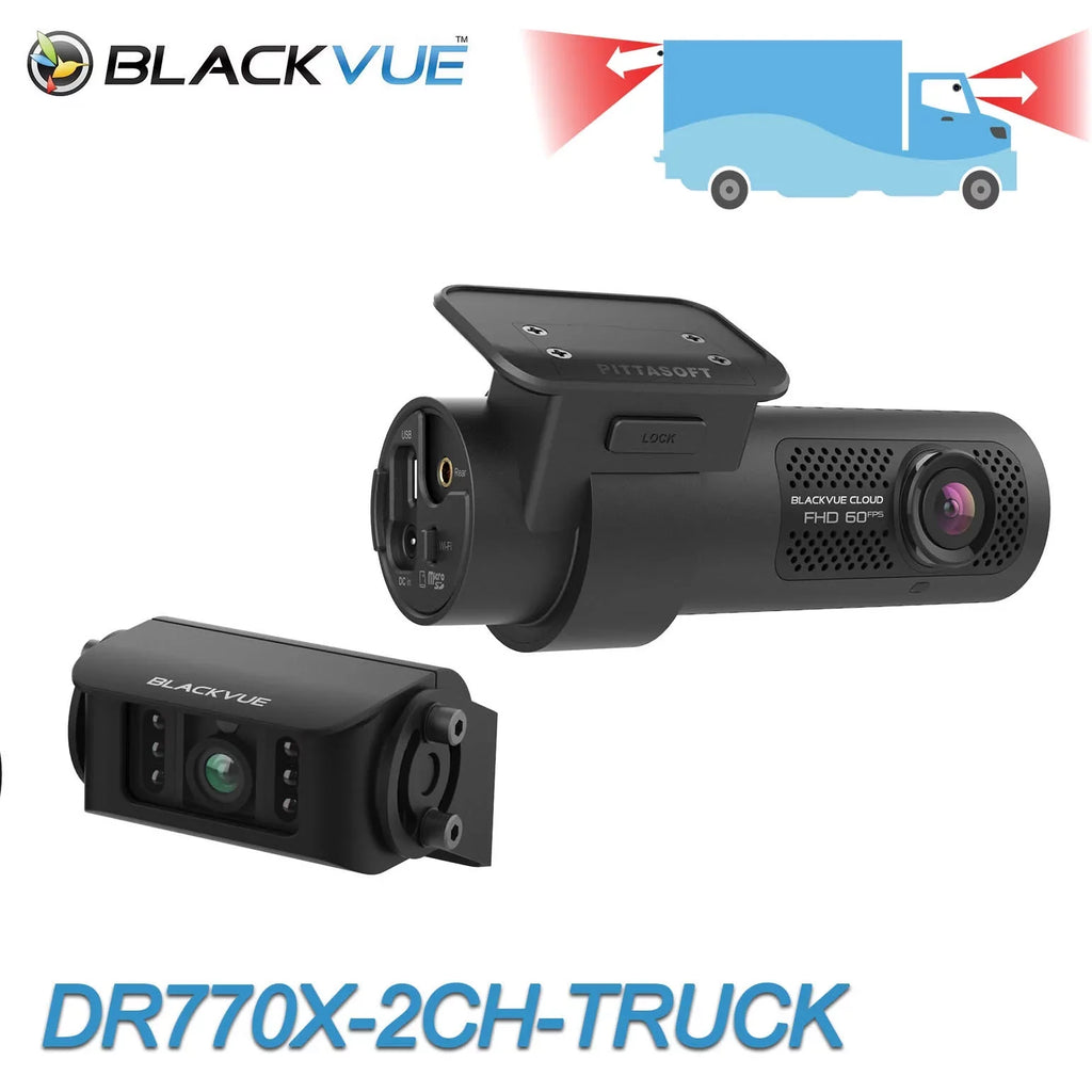 Card WiFi Front + 1080p With Cloud-Ready Dash DR770X-2CH-TRUCK & Cam 64GB GPS 60FPS Exterior BlackVue Waterproof |