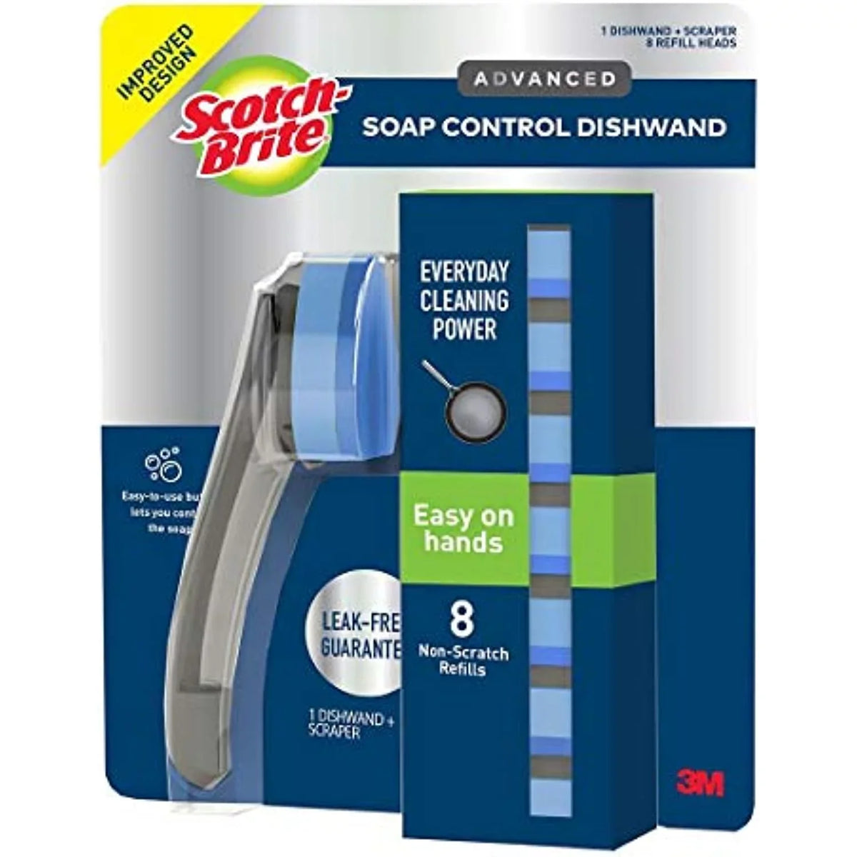 And Soap Dishwand Control 8 Scotch Brite Advanced Refills Non-Scratch Scraper,