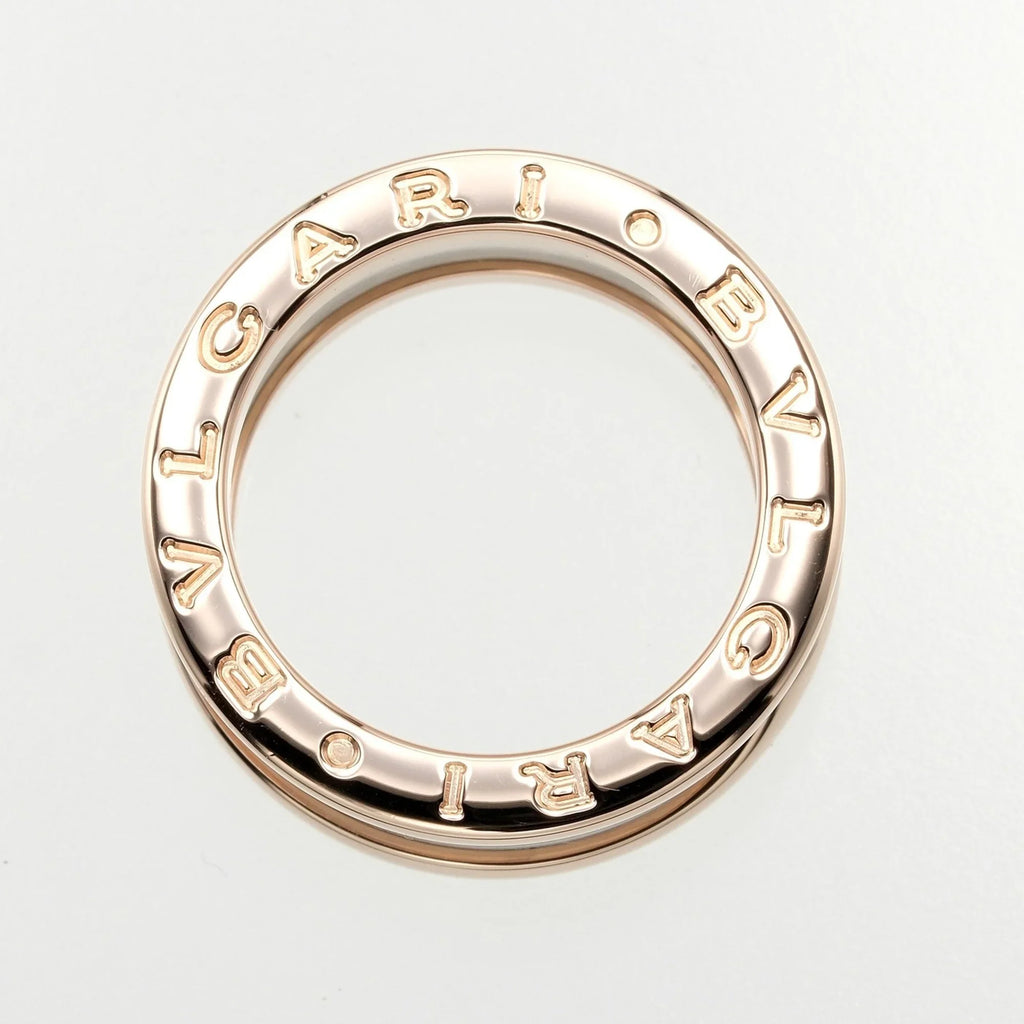 Pre-Owned B 7.22g I112223130 Ring Bvlgari Approx. One Gold Zero BVLGARI (Good) PG K18 Pink Ceramic