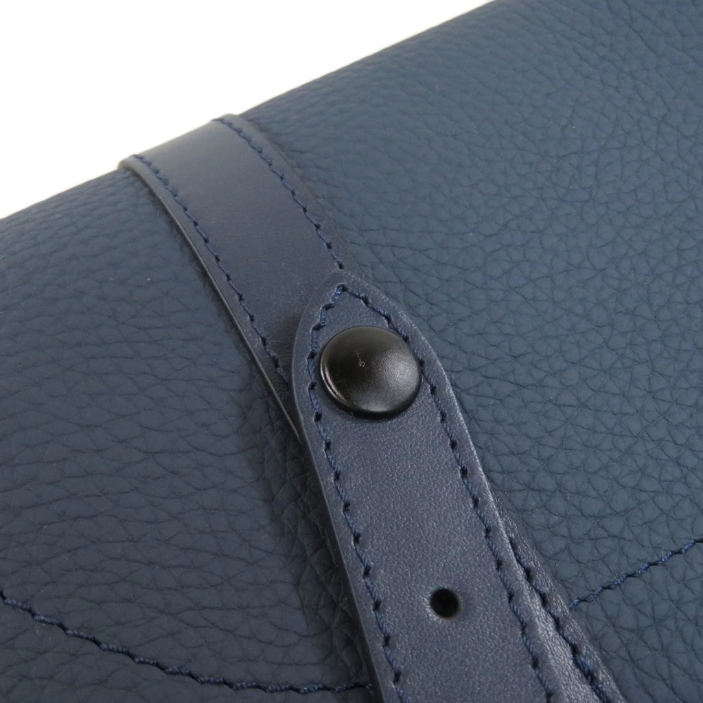 Christopher M58475 Taurillon Leather Shoulder Pre-Owned Bag (Good) Men's