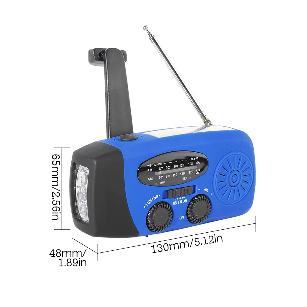 Camping AM with Reading / Portable Flashlight Adve & Cell Solar Hiking Lamp OWSOO for Crank Hand Operated Bank & / Solar Crank Weather Hand Weather Charging Battery NOAA Rechargeable