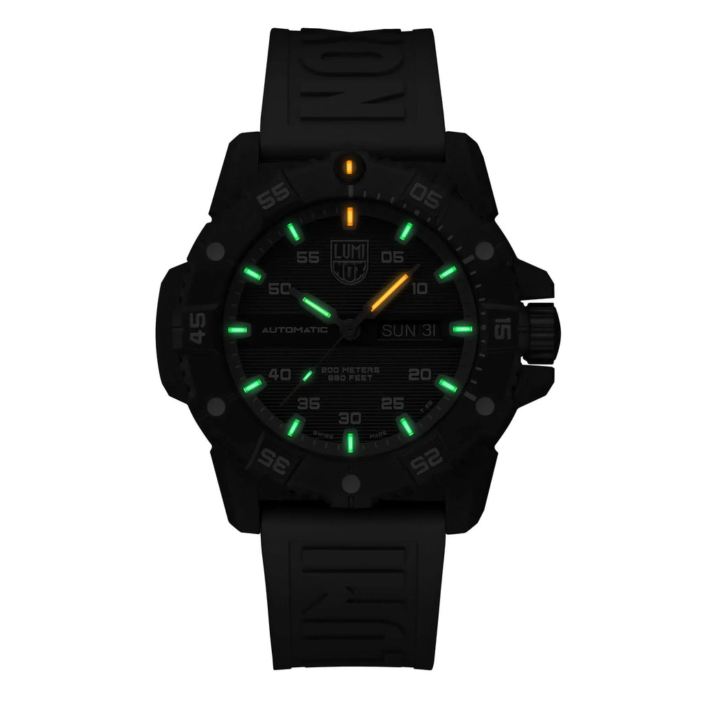 Men's Luminox Rubber Watch Carbon Seal XS.3862 Grey Strap Master