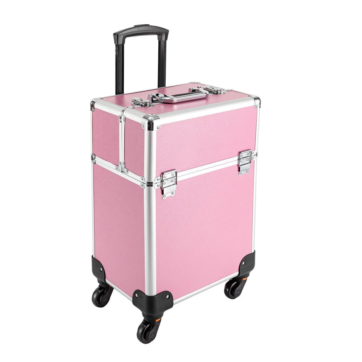 Storage Adjustable Cosmetic Travel Beauty Case for Case Professional Care Barber Miumaeov Train Salon Organizer Case Large Personal Rolling Dividers Cosmetic Makeup Trolley