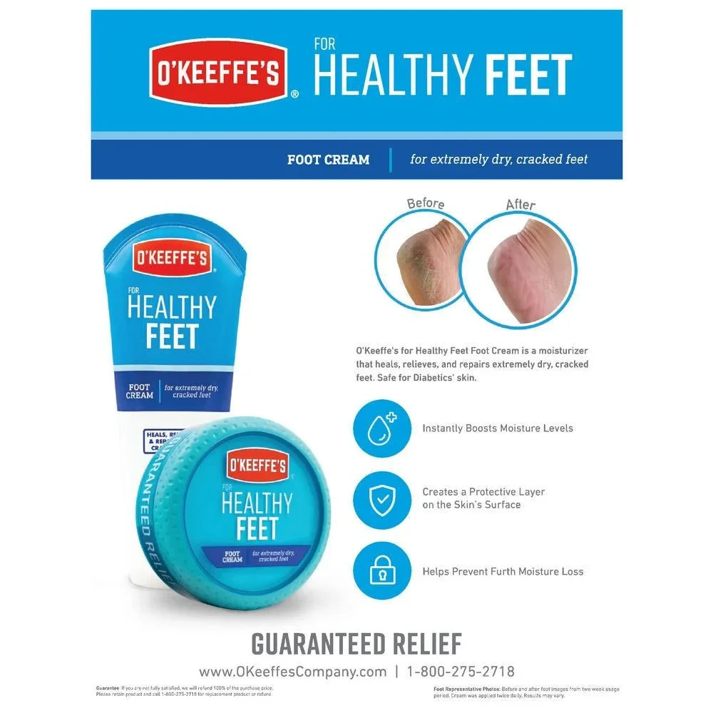 Foot Cream Healthy Feet 3oz. (5-Pack)