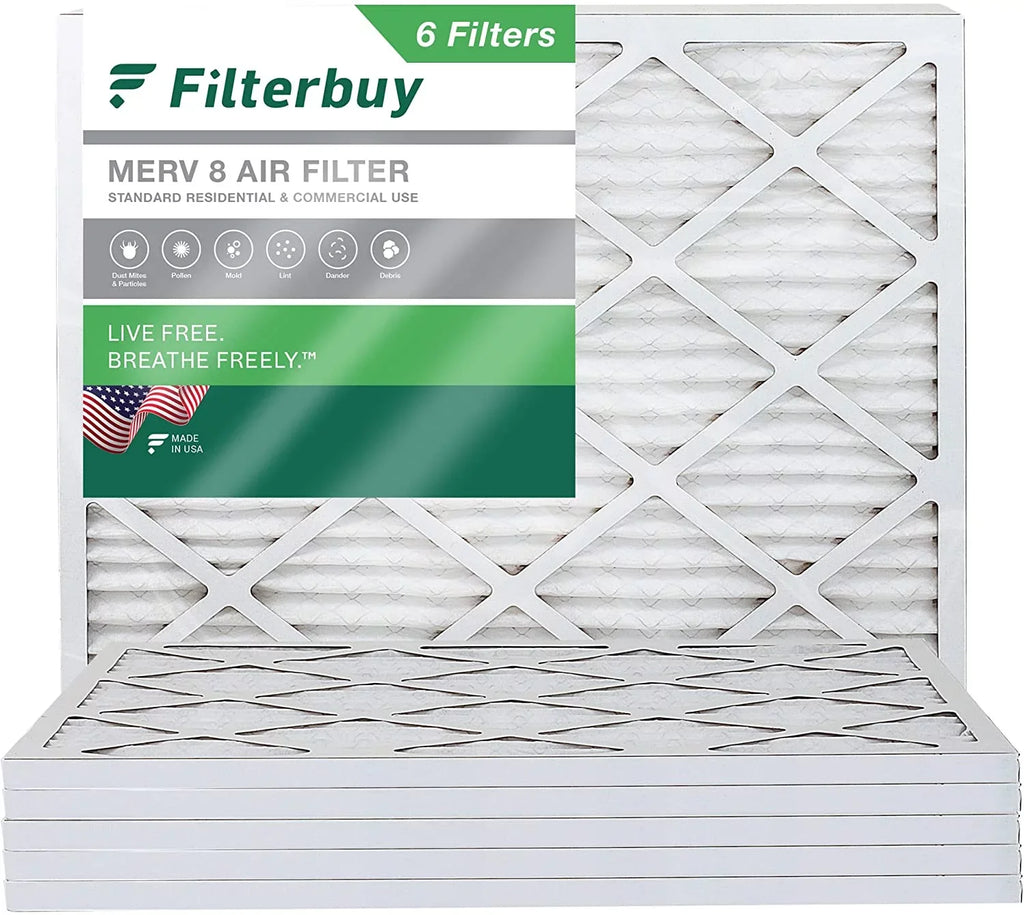 Air HVAC AC Filters 25x32x1 8 MERV Furnace (6-Pack) Filterbuy Pleated