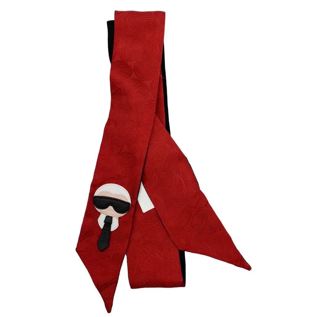 Red Silk Pre-owned Karlito FENDI Wrappy Scarf