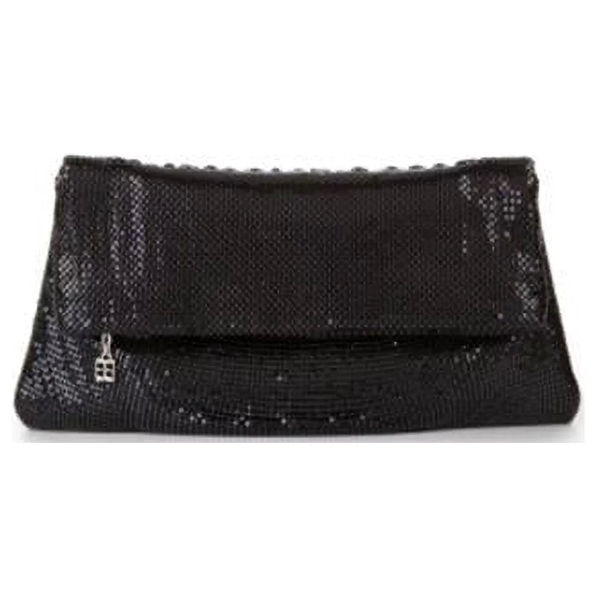 Mesh Fold-Over Clutch Metal