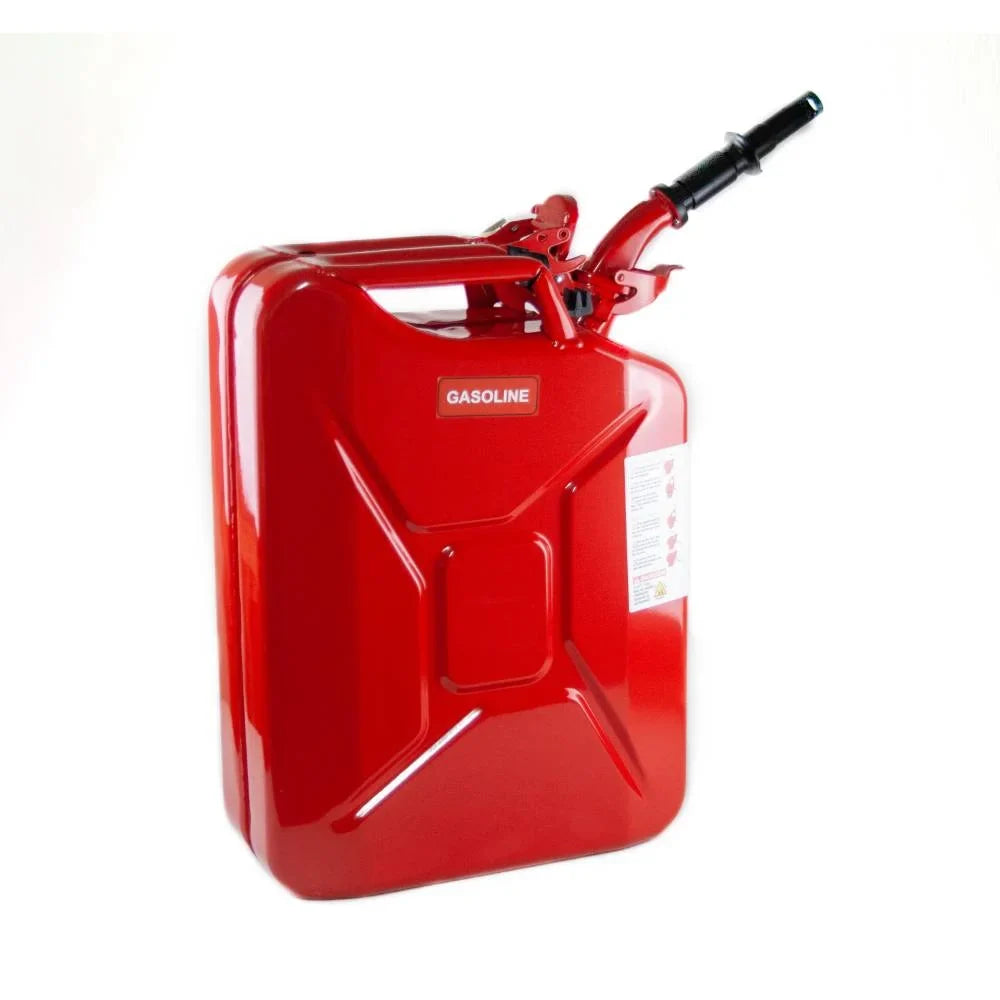 Red NATO Fuel Spout JC0020RVS 20 Liter and Authentic Wavian Can System, USA Jerry