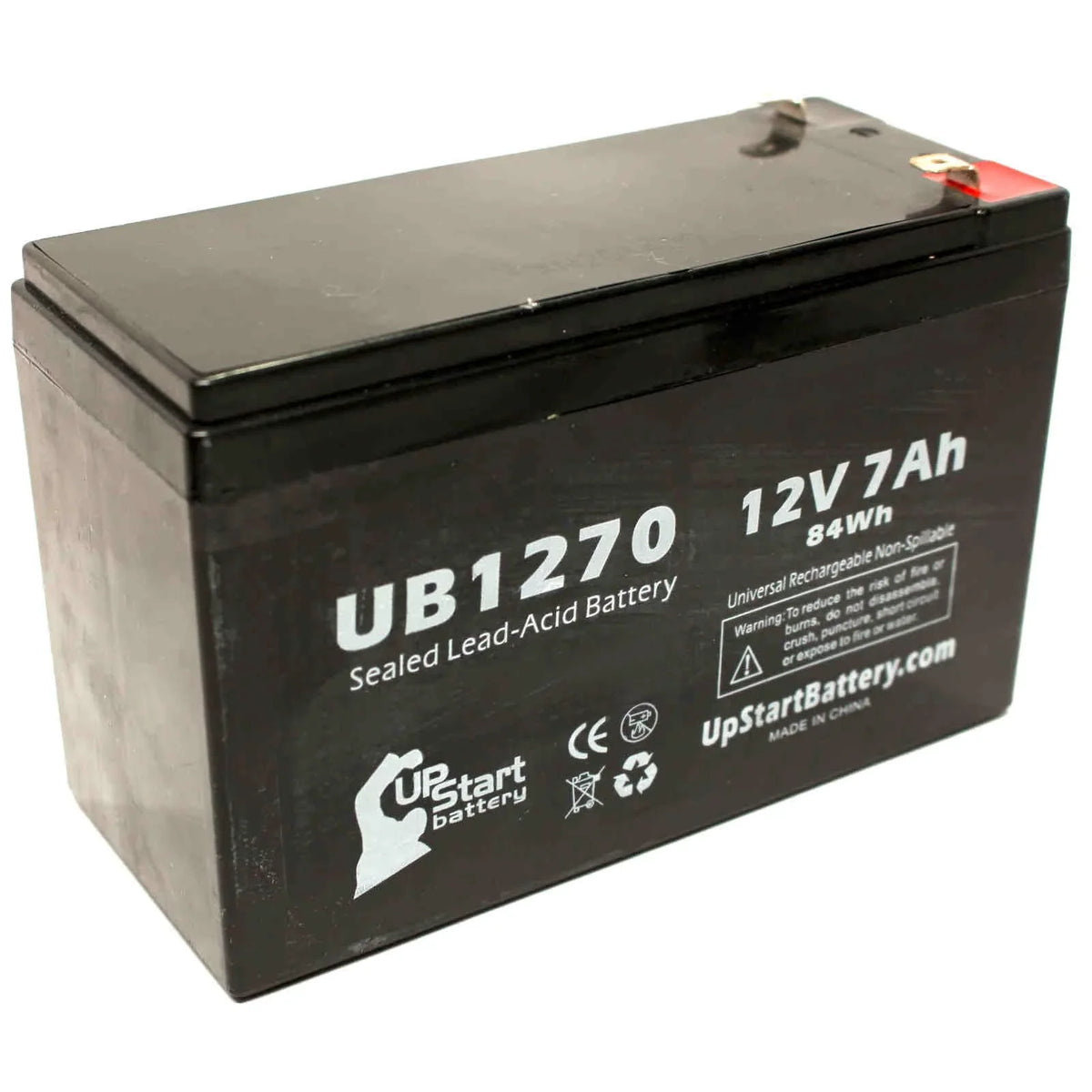 Adapters - Terminal, Pack UB1270 Sealed Upsonic 7000mAh, Compatible Universal 2x - - F1 Includes 4 SLA) F2 Lead to Battery Terminal AGM, (12V, PCM140VR Battery Acid F1 7Ah, Replacement