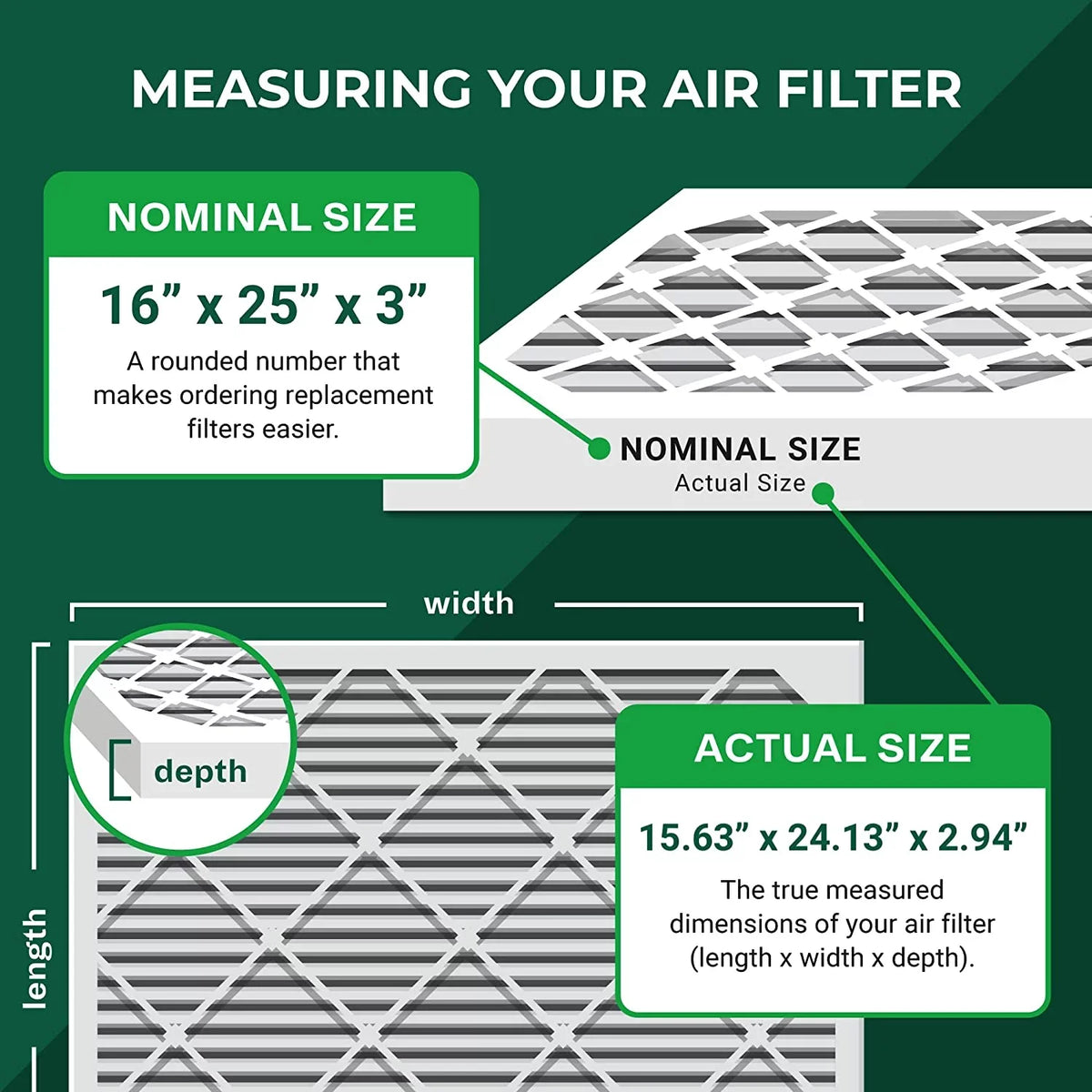 AC Filters Air 8 Trion Bear MERV HVAC (1-Pack) 16x25x3 Pleated Air Furnace Filterbuy for 255649-101