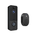Smart Door Night FFF-GPCT3715 Way Camera Vision Intercom Detection Doorbell Finds Phone Security Black Video Wireless Battery Ring Audio Operated, Wi-Fi Motion 720P Two Fab Fresh