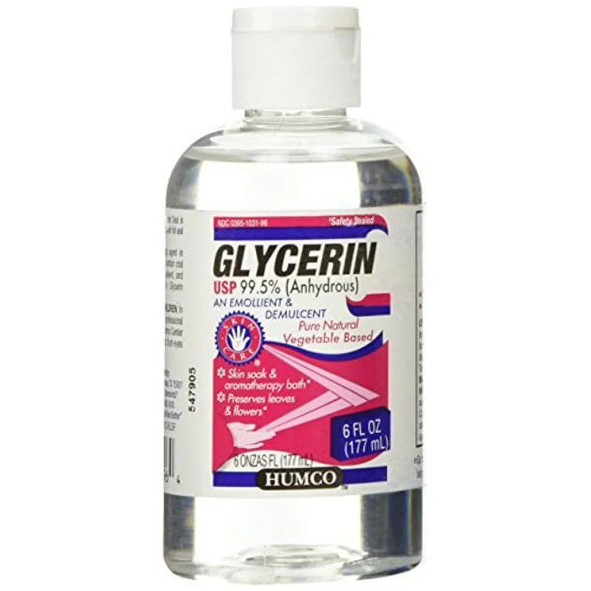 99.5% Humco Glycerin of Skin Protectant Each, 6oz Pack USP 4