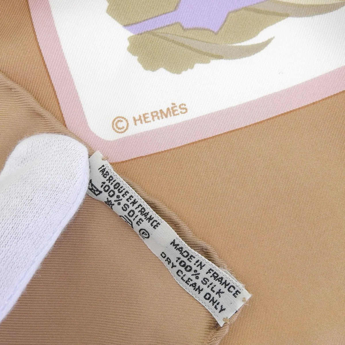 VERTS Silk Kare90 (Good) Scarf HERMES Mallard Pre-Owned Muffler Hermes COLS Orange