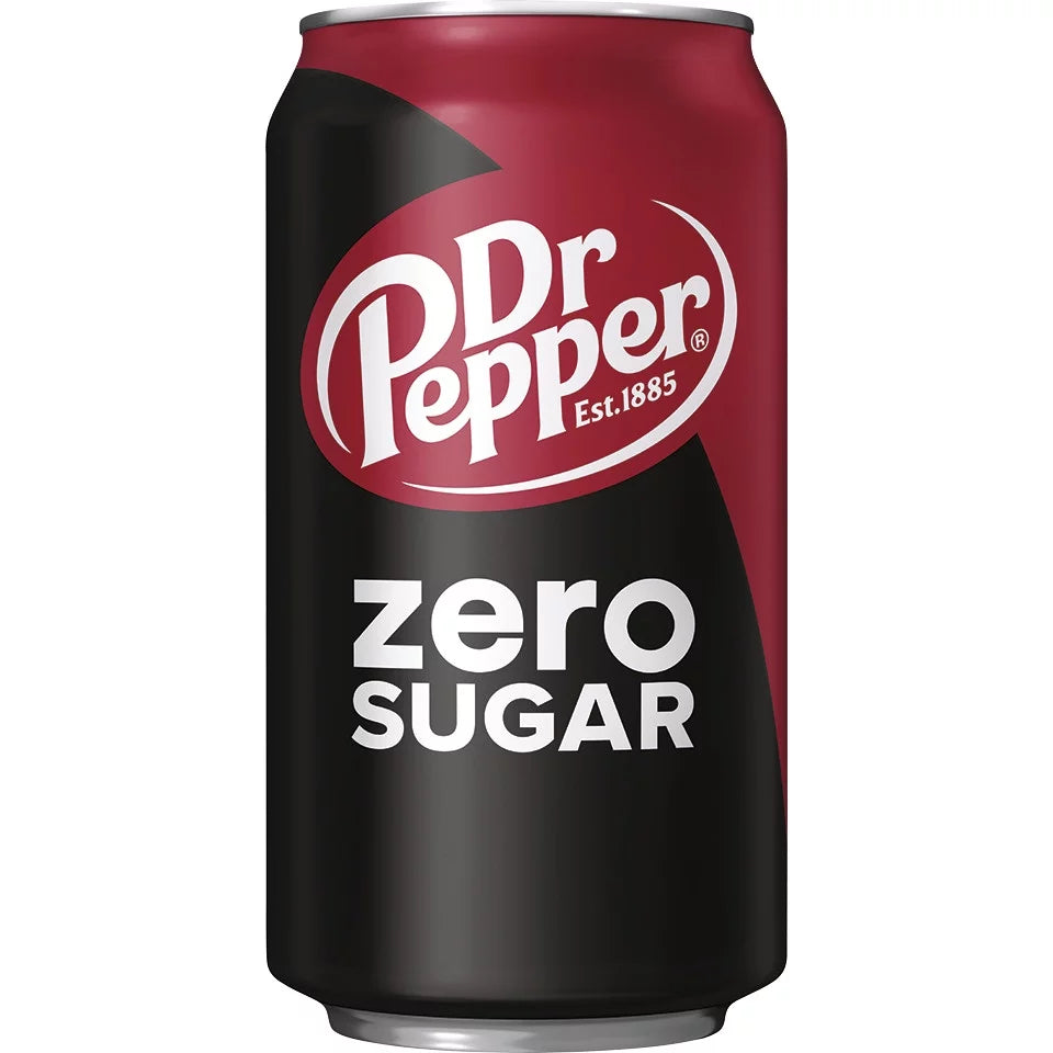 24 Soda Pepper Pack Dr Pop, oz, Cans fl Sugar Zero 12