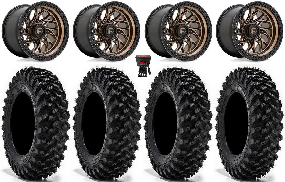 / Ranger XP RZR 32" Sticky Warrior Runner Wheels Fuel 1000 XP Bronze / XP 900/1000 PRO Polaris Tires XT 15"