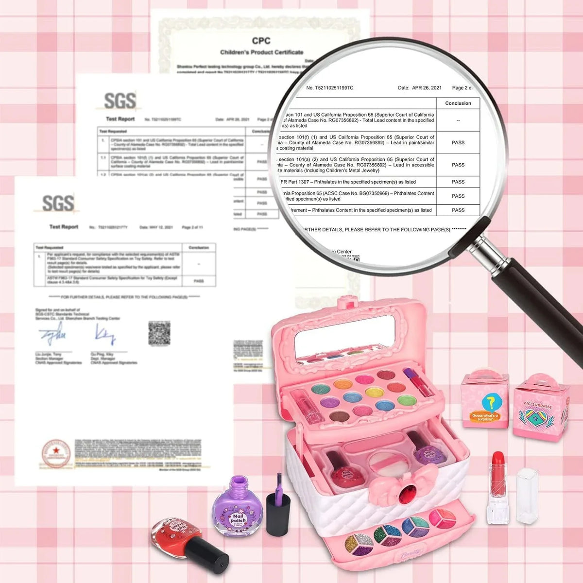 Kids Girls Non-Toxic for Gift, Frozen Set, Washable Birthday 24Pcs Kids Christmas Toys Year Cosmetic & Kit Set Makeup Makeup 3-12 Makeup Real Pink Olds Girls, Toddler Safe Makeup for