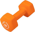 Hex Neoprene End Dumbbells, Women, For For Dumbbell & Pilates Therapy, Physical Weights Training, And Aerobic Orange, Hand Pair Tools Weights (BSTND10PR) Weight Set 10Lbs.