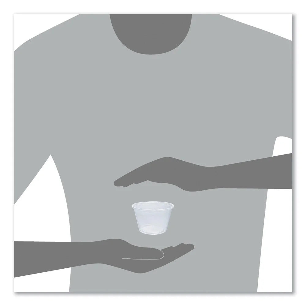 Clear Conex 4 Polypropylene Containers Complements - Dart (2500/Carton)] Portion oz. 400PC