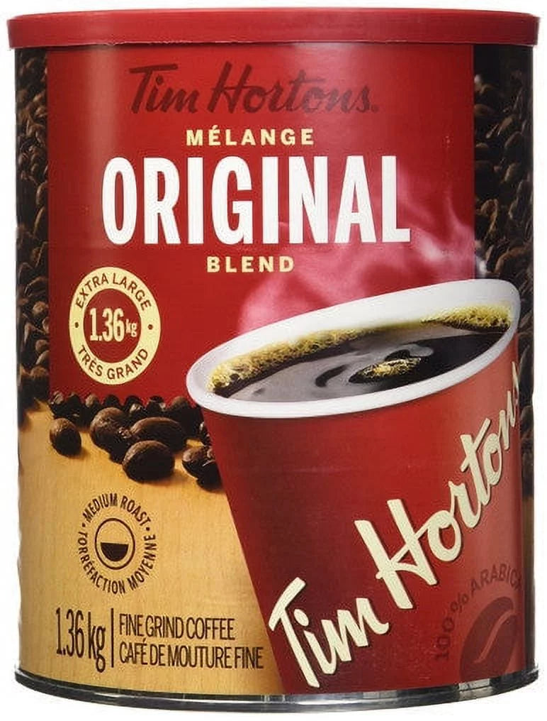 Coffee, Fine Large Arabica Canada} from 100% 48oz., Hortons Blend,1.36kg/ Roast Grind Original {Imported Extra Medium Tim