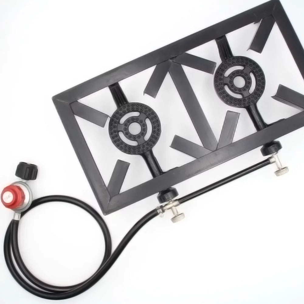 for Double Gas Htovila Patio Excursions for Cooking Furnace Propane Cast Iron BBQ (Standard), Camping Stove