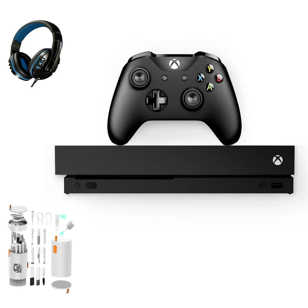 Bundle One with X New 1TB, AXTION BOLT HD Kit Xbox Headset 4K Black Ultra Like Cleaning