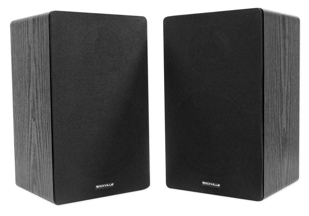 Amplifier BLUAMP Bookshelf 6.5" w/ Bluetooth+(4) 150 Speakers+Stands Rockville