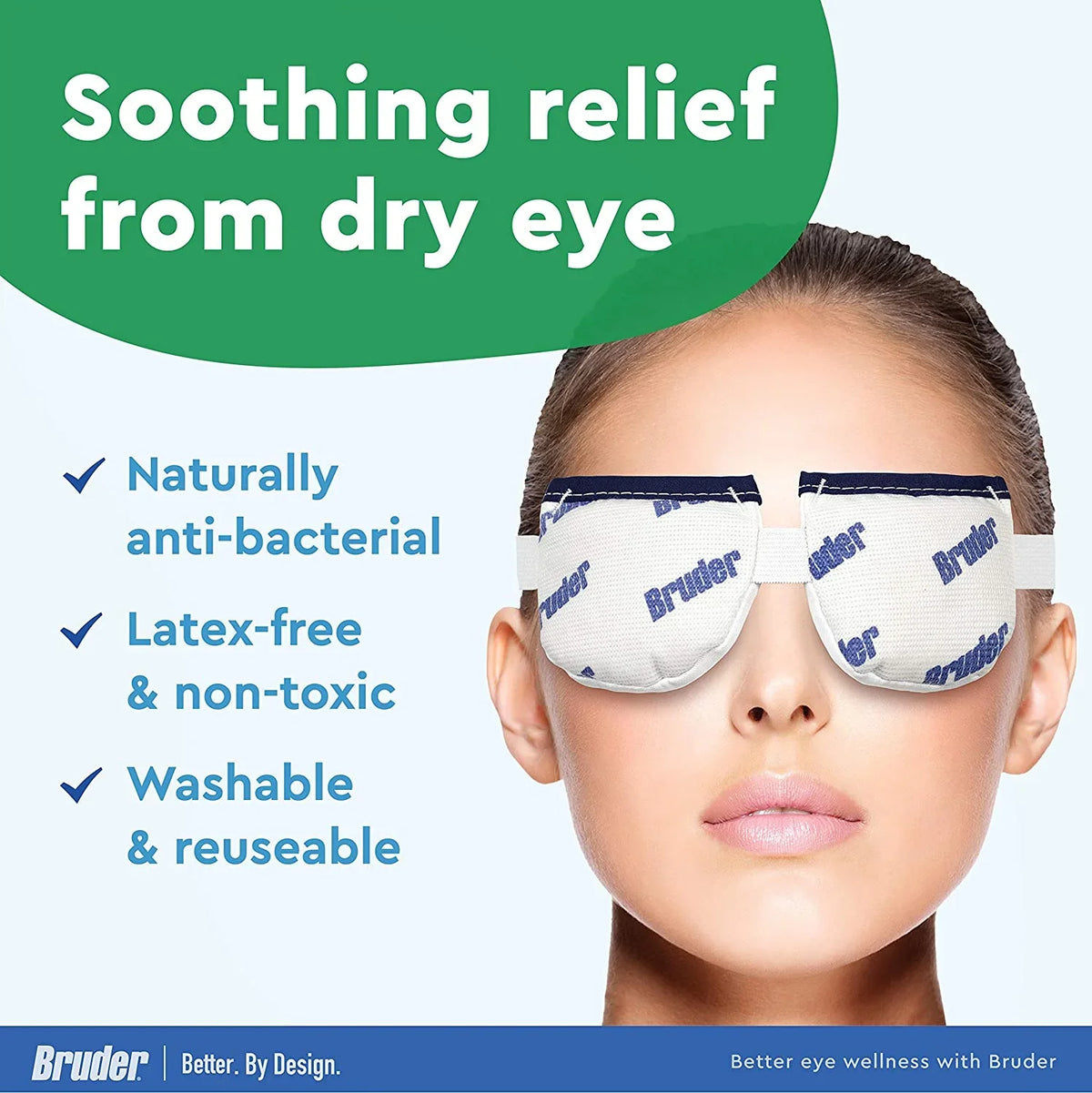 and Reusable, Heat | Irritation | Eye and of Acting | Eye Moist for Moist Mask Effective | Activated Compress Eye Microwave and Non-allergenic Washable, Eye Heat 2 Pack Bruder Fast Relief Other Dry l