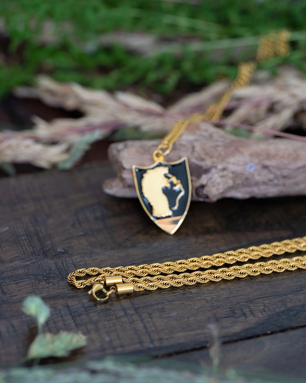 '- - Steel Chain Pouch Stainless Necklace Mullet - 316L - - 18K Infused Plating Gold Shotgun Included Gold and Choty