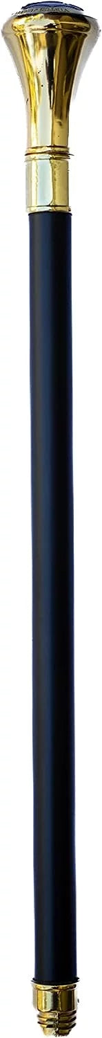 High Handle, 37" 2-Tone Tip of Ball Compass with Piece Shaft, Top Walking On & Dividable Shaped Embossed Cane Base Metal Handle, Logo Alloy Rubber 2 The Square at Masonic Cane