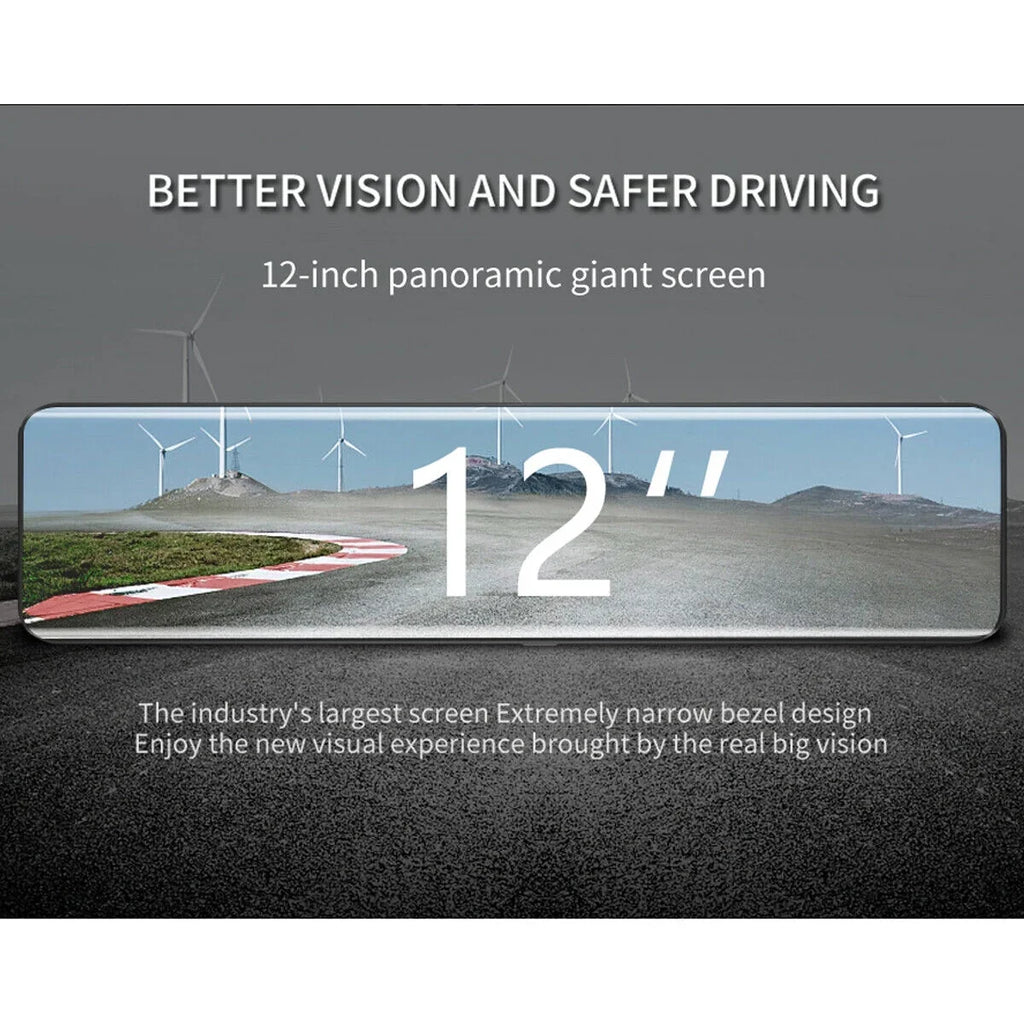 Dash Screen Camera Touch for Front Car 12inch Camera Dual 4K Backup Ele-mall Rear Cam, Wide Dual Dash w/Night Angle Car G-Sensor Vision