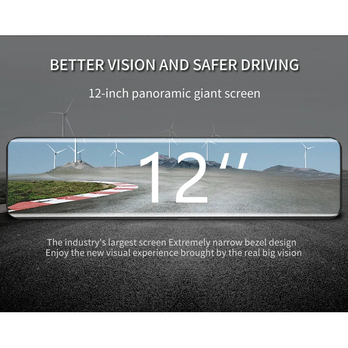 Dash Screen Camera Touch for Front Car 12inch Camera Dual 4K Backup Ele-mall Rear Cam, Wide Dual Dash w/Night Angle Car G-Sensor Vision