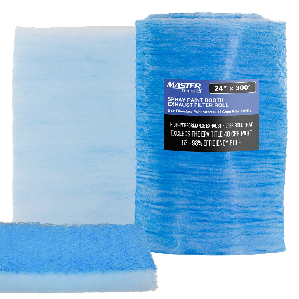 Booths - Gram Elite Filter - Traps Fiberglass Premium Overspray Master Booth Paint Spray Exhaust 18 Paint Heavy-Duty Paint in Particles 300' Autobody Captures Auto x Roll, 24" Refinish Arrestor