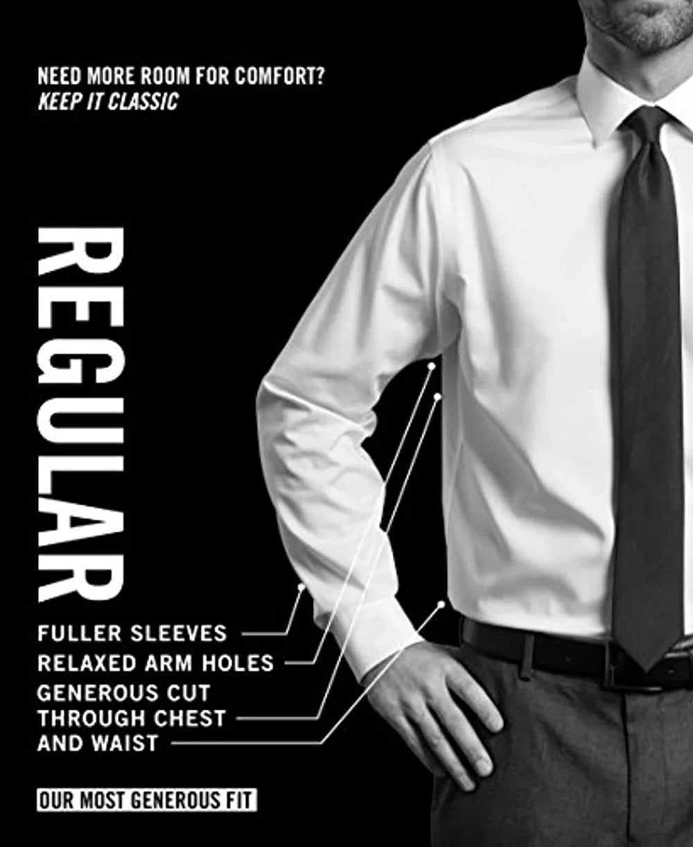 Shirt Dress Regular Van Solid Oxford Fit Men's Heusen
