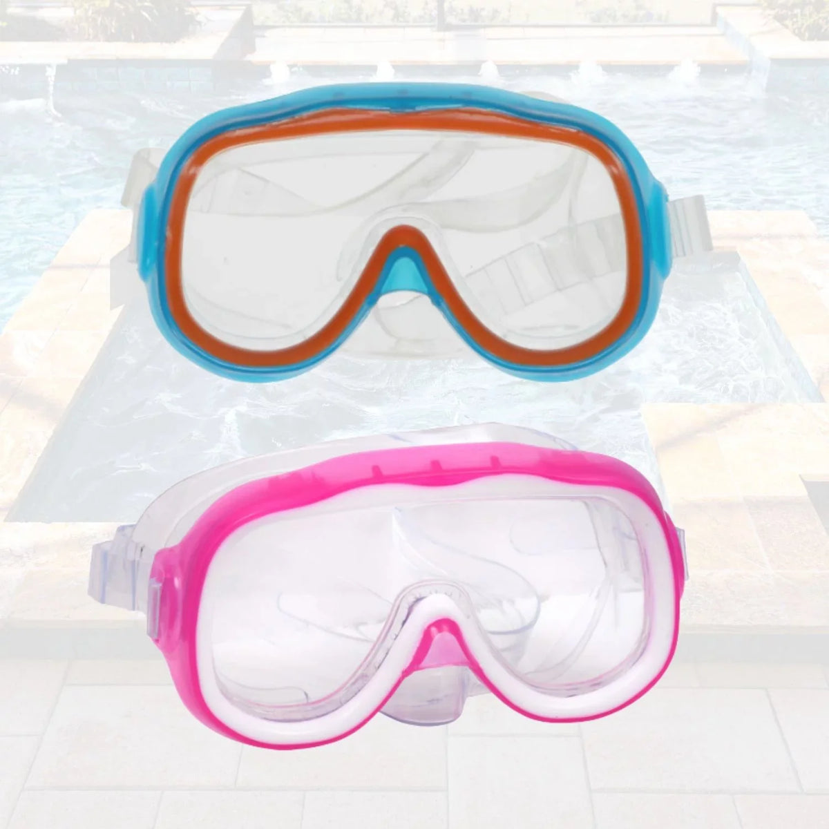 Eyes Outdoor Fun and Swim CUSTOM Pool & Kids Nose vary) (Color Masks UV Storage Carrier of Summer Safety Set 4 Goggles,