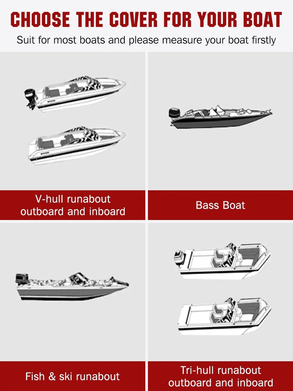 '- 600D Boat 17 Waterproof Duty V-Hull, ft Polyester Cover, Tear Oxford and Pro-Style Heavy Durable Proof, 19 Weather Protection | AngLink TRI-Hull, Cover Runabout Bass - Boat Beige All Fits