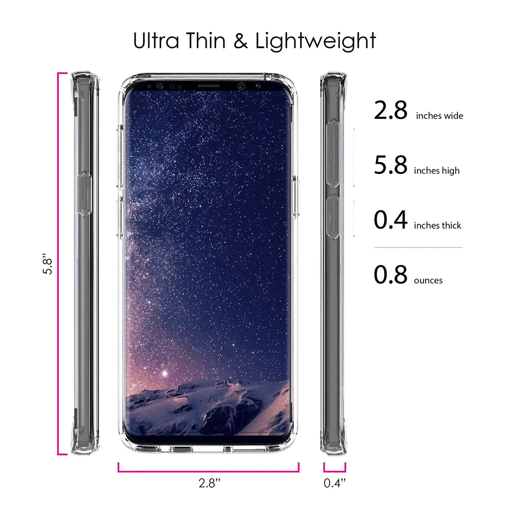 DistinctInk - - / Christ Back, Case / Acrylic Galaxy Screen TPU Screen) for Love Bumper, Tempered - Clear S9 Black (5.8" Hybrid & White Glass Hope - Faith Protector Shockproof