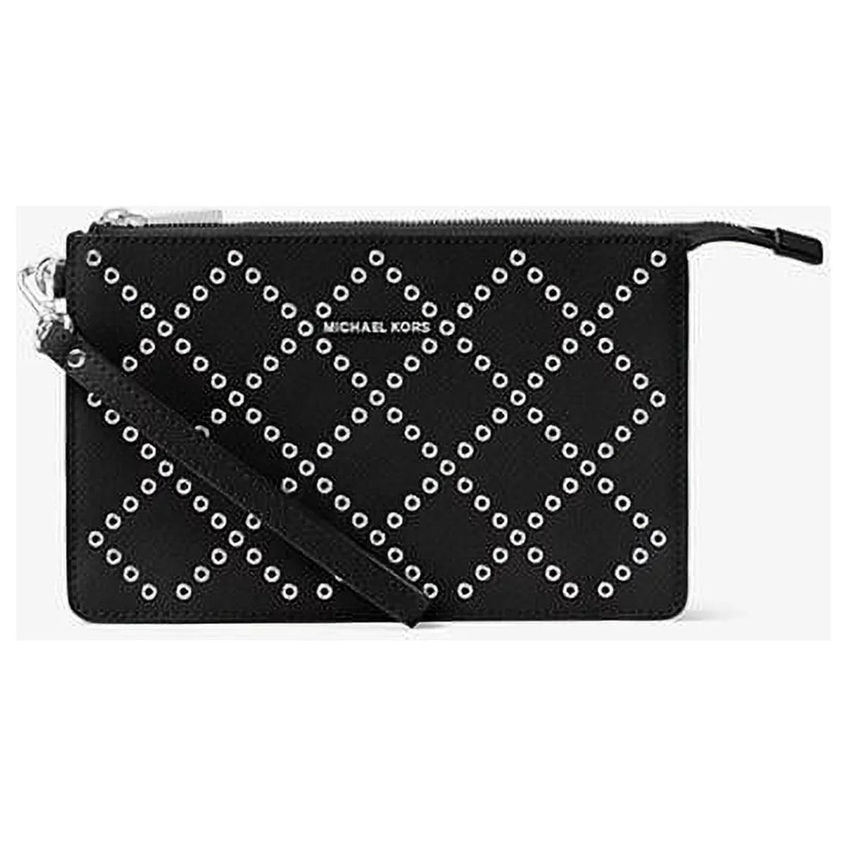 Leather Grommeted - 32F7Gfdu8U-001 Daniela Michael Kors Wristlet Black -