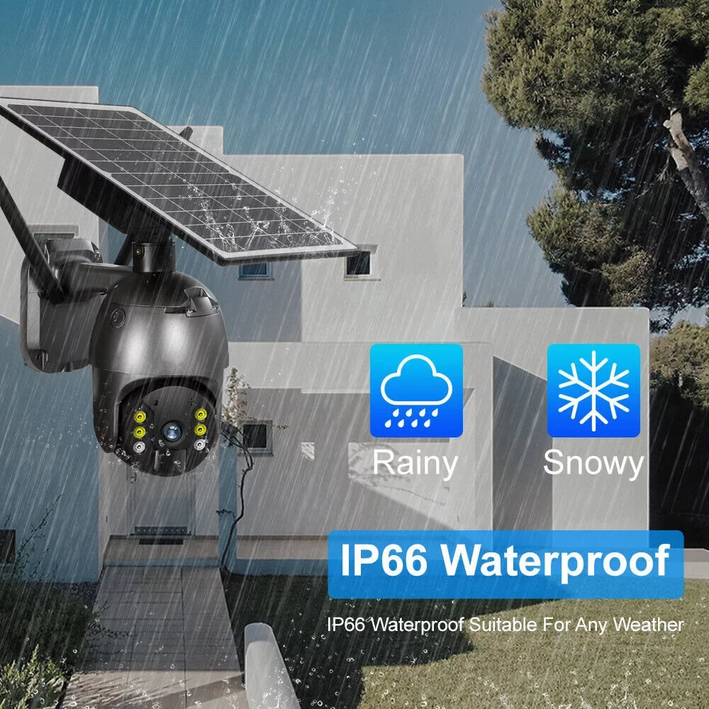 Audio, 2-Way PTZ Surveillance Human Wireless Waterproof, Camera, Security 1080P CCTV IP66 Detection, WIFI Outdoor Detection PIR AI Solar Motion HD DFITO Camera Camera Security