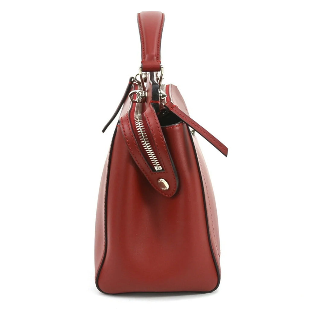 com e55932a ladies Fendi bag leather shoulder red dot (Good) FENDI handbag silver Pre-Owned