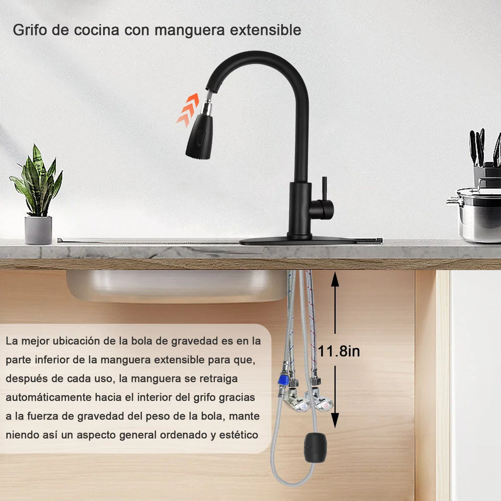 High RV, Bar, with Faucets Single Handle for Kitchen Kitchen Stainless Deck Faucet Silver Commercial Faucet Kitchen, Kitchen Arc Sink Plate, Modern Steel with Pull Sprayer, Down