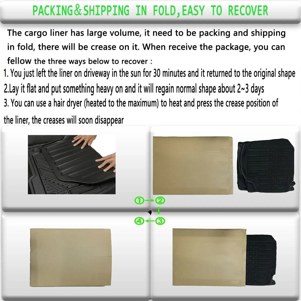 Carpet Rear 2006-2012 RAV4 for Liner to Install Easy Trunk Mat Car Cargo